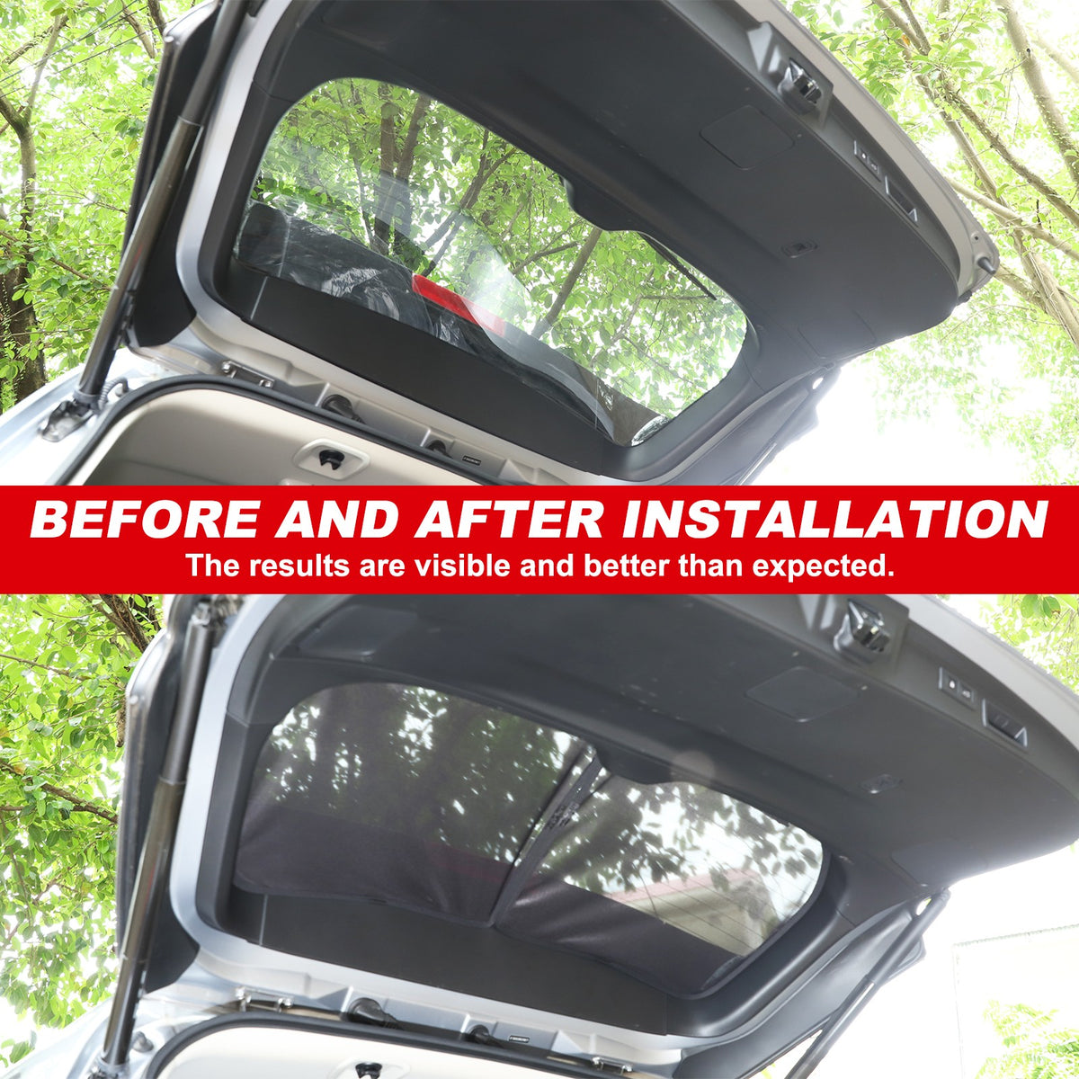 Rear Tailgate Window Mesh Screen Sun Shade Cover For Subaru Forester SK 2019‑24 14