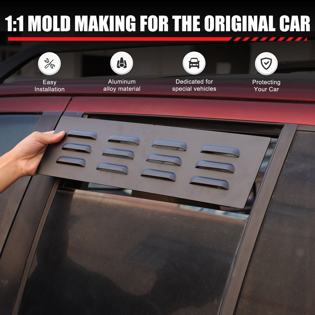 Rear Door Window Louver Air Vent Panel Trim Cover For LR Freelander 2 L359 07-15 4