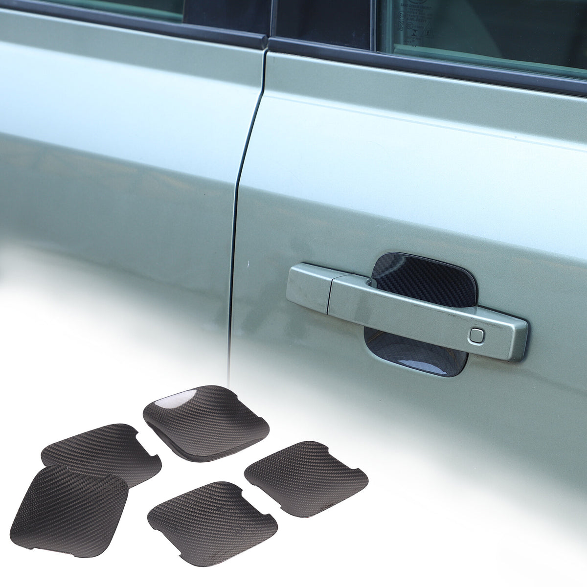 Real Carbon Fiber Door Bowl Cup Cover Trim For Land Rover Defender 110 2020-2024 6