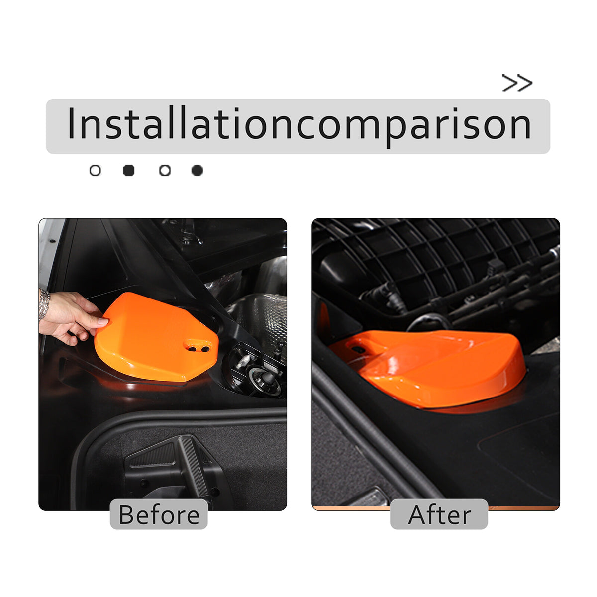 Orange Rear Shock Tower Protective Cover Trim For Corvette C8 Coupe 20-26 13