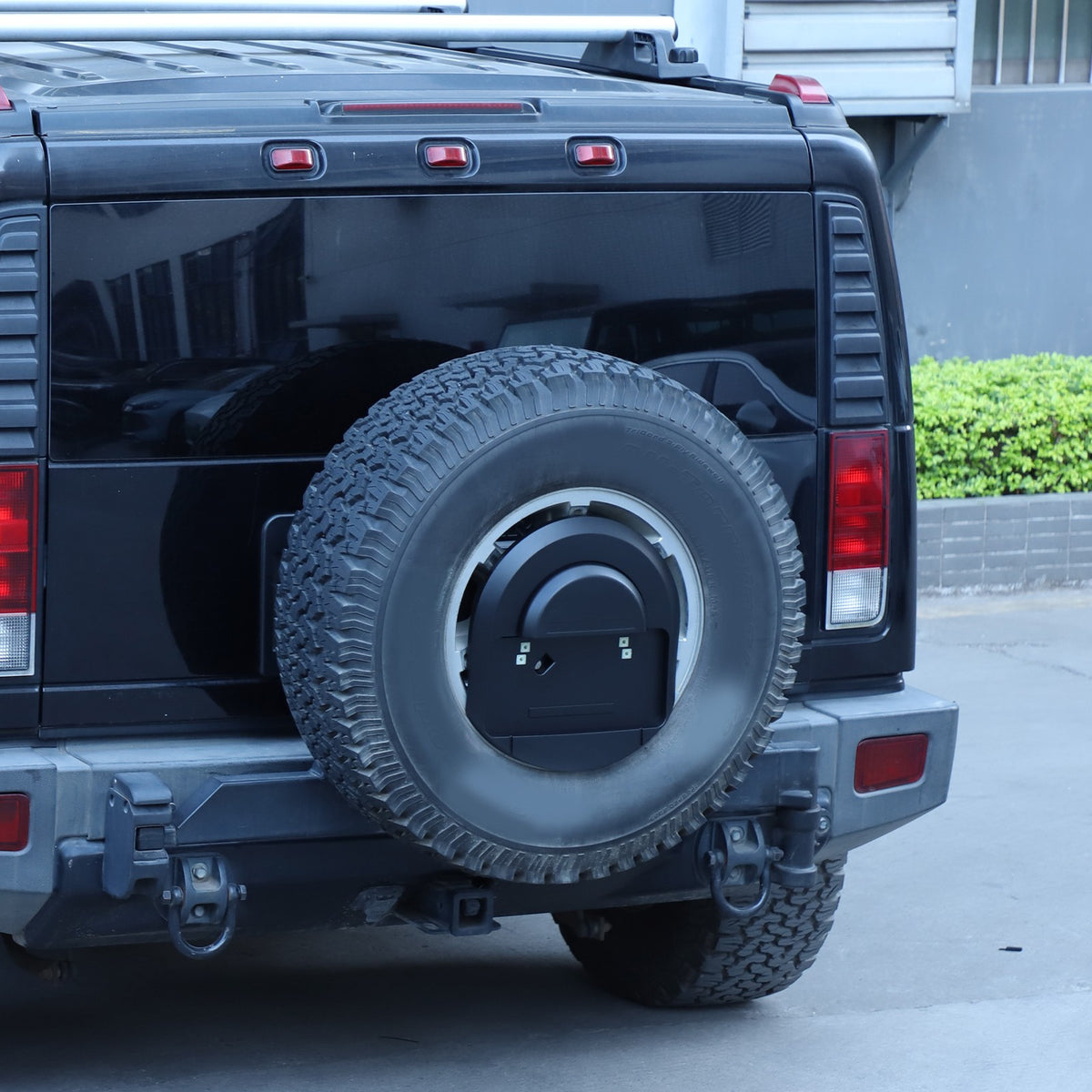 Matte Balck Rear License Plate Bracket Spare Tire Carrier For Hummer H2 03-09 11