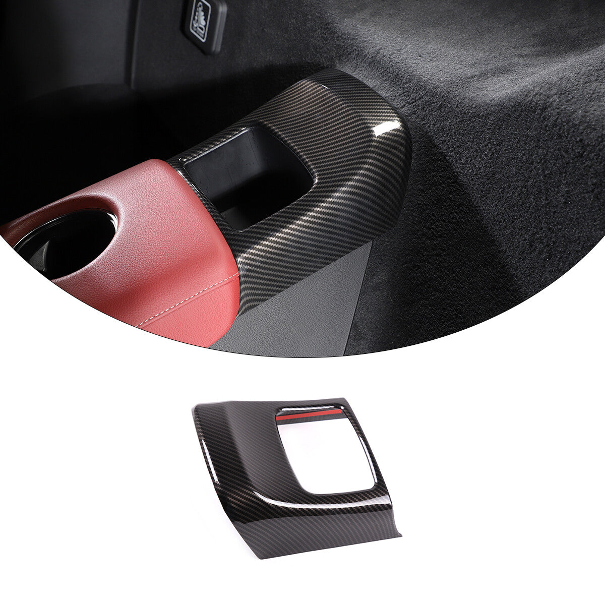 ABS Carbon Rear storage compartment box cover trim For Toyota GR Supra 19-24 US 2