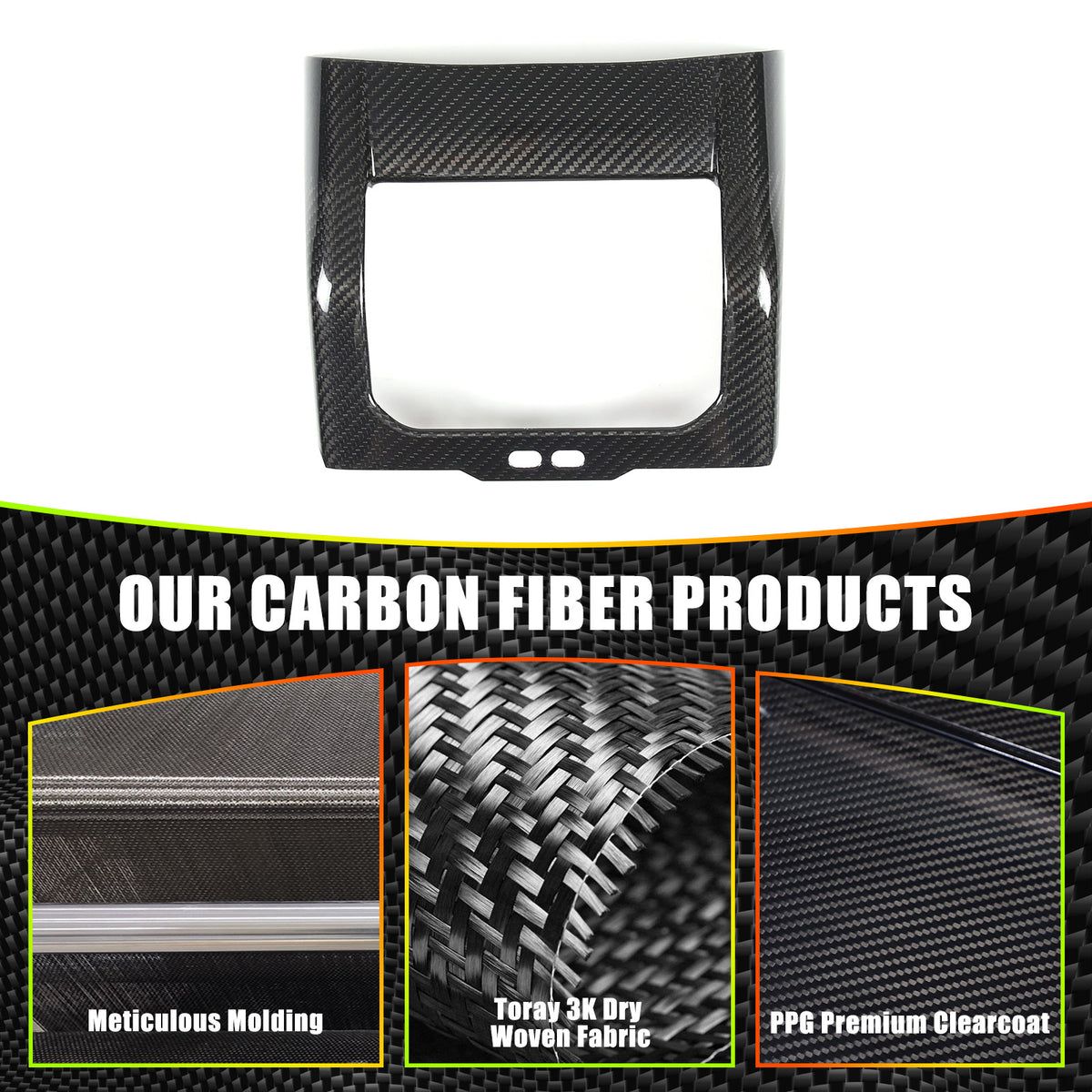 Real Carbon Fiber Interior Rear Air Vent Cover Trim For BMW 5 Series G60 i5 24+ 8