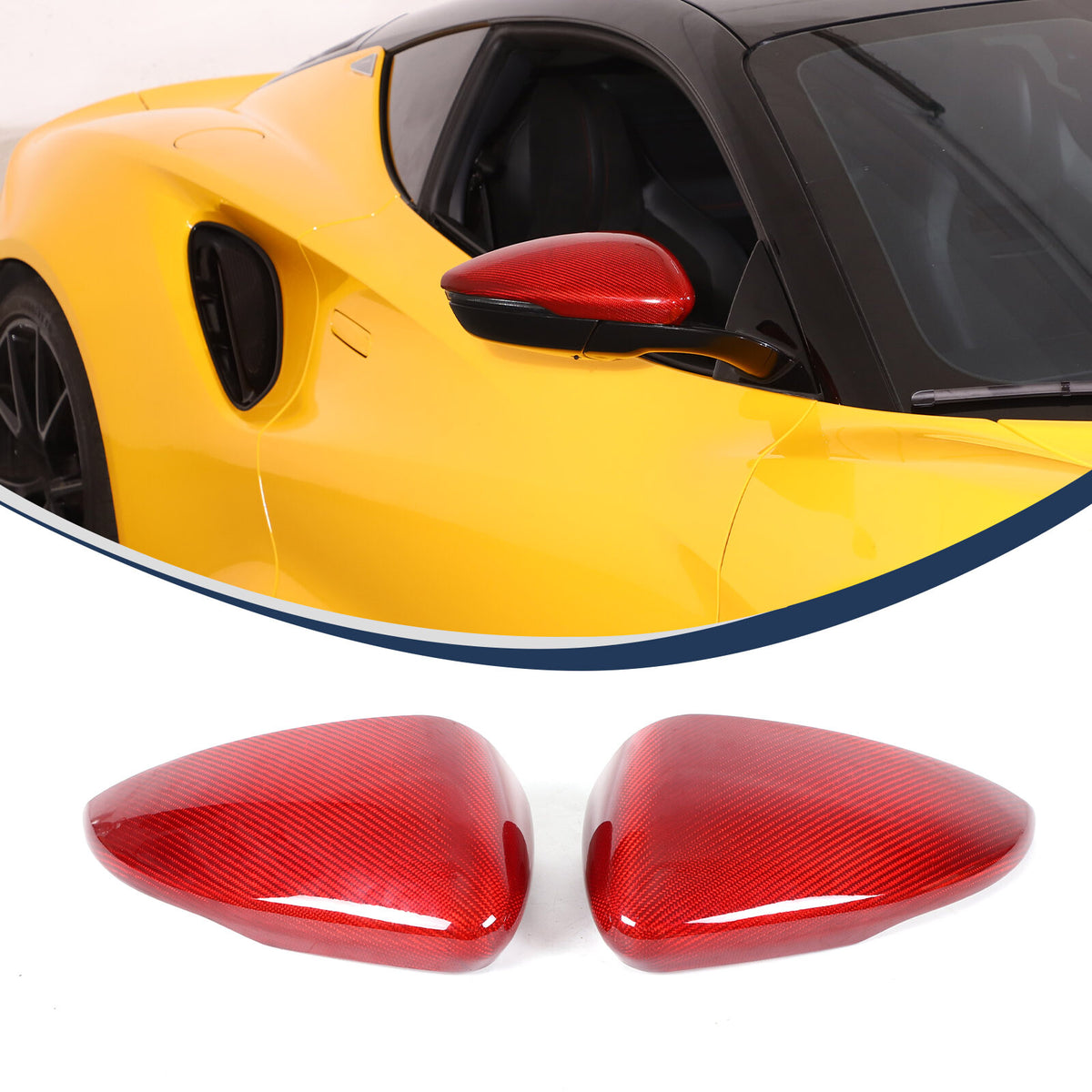 Red Real Carbon Fiber Interior Exterior Conosle Trim Cover For Lotus EMIRA 21-25 46