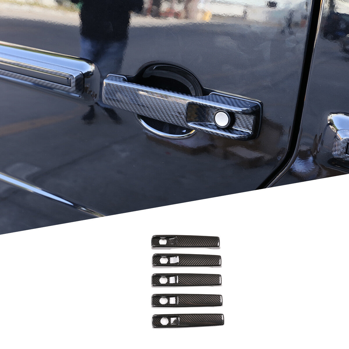 Carbon Fiber For Benz G Class W463 G350 G400 G500 2019+ Door Handle Cover 7
