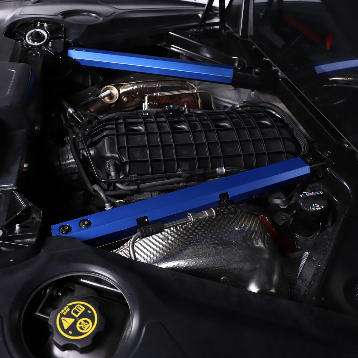 Blue Engine Bay Inner Crossmember Panel Trim Cover For CORVETTE C8 Coupe 20-26 5