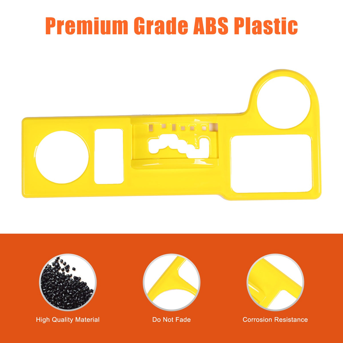 Yellow ABS Shift Panel Frame For Toyota FJ Cruiser 2007-2021 9