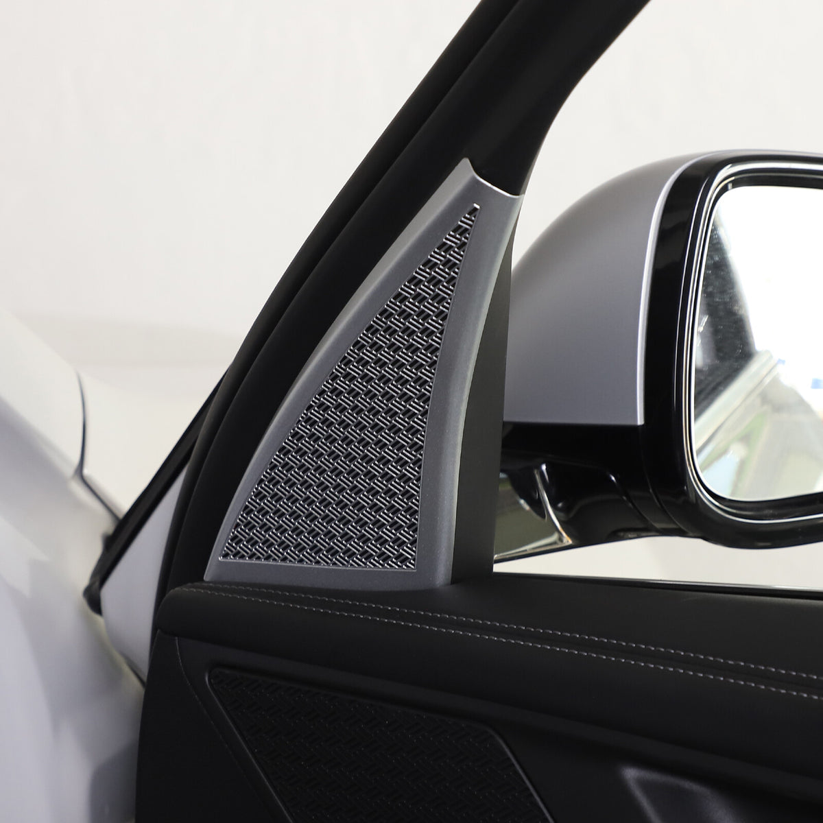 Silver Steel Front& Rear Door & Audio Speaker Tweeter Mesh Cover For BMW X1 23+ 14