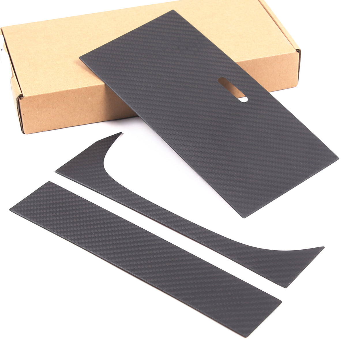 Matt Real Carbon fiber Water Cup Holder Panel Cover Trim For Jaguar F-TYPE 2013+ 13