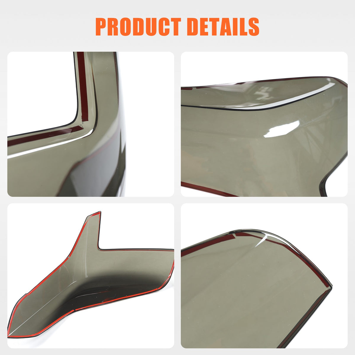 Smoke Black ABS Tail Light Lens Cover Overlay For Cadillac CT5 2020-2026 15