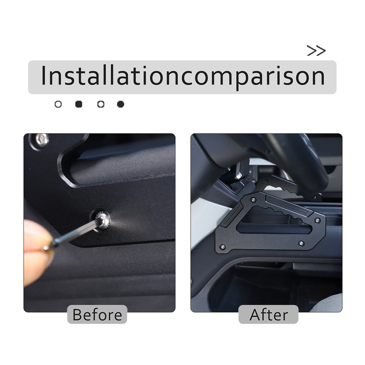 Black Alloy Door Pull Handle Armrest Panel Cover trim For LR Defender 2020-24 9