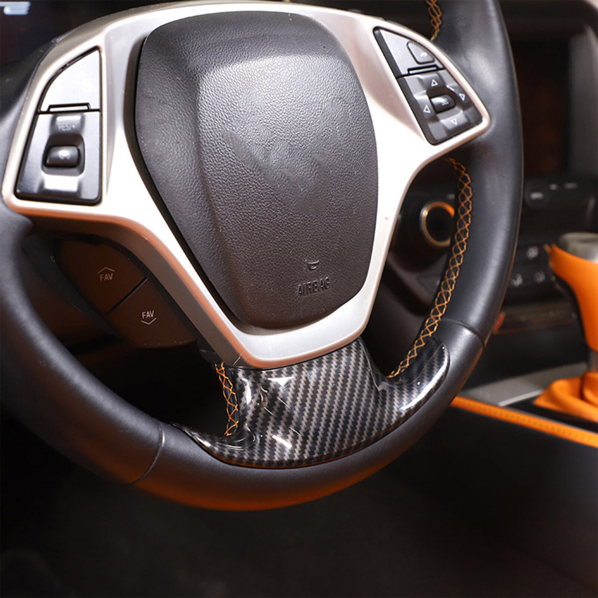 ABS Carbon Fiber Interior Center Console Panel Trim Set For Corvette C7 2014-19 - Variants 1-5 18