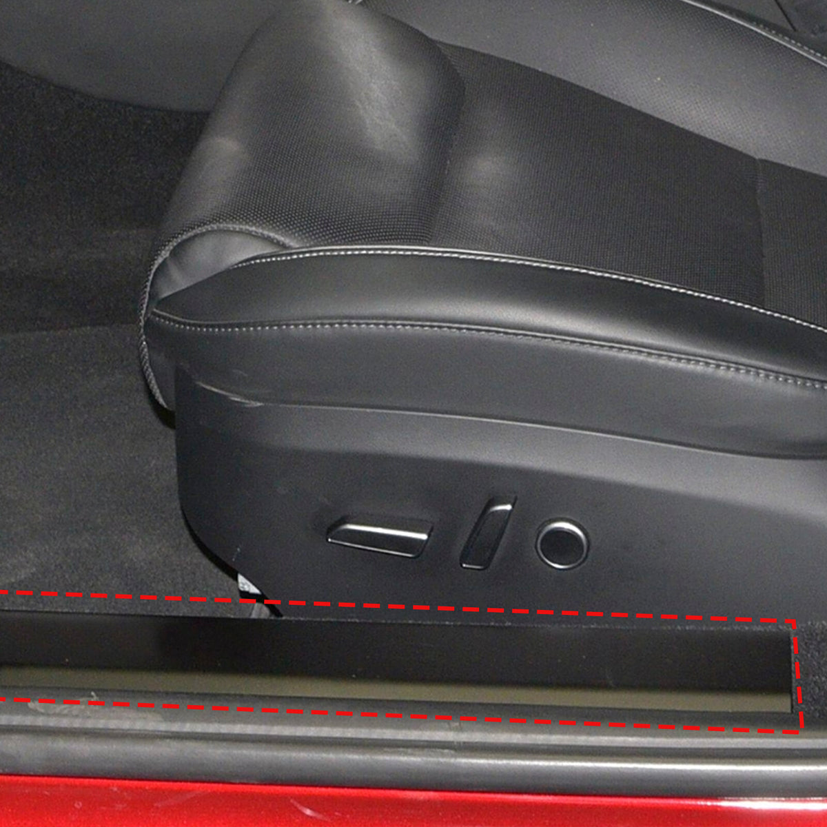 Matte Carbon Fiber Interior Door Sill Plate Guard Cover For Tesla Model S 2023+ 7