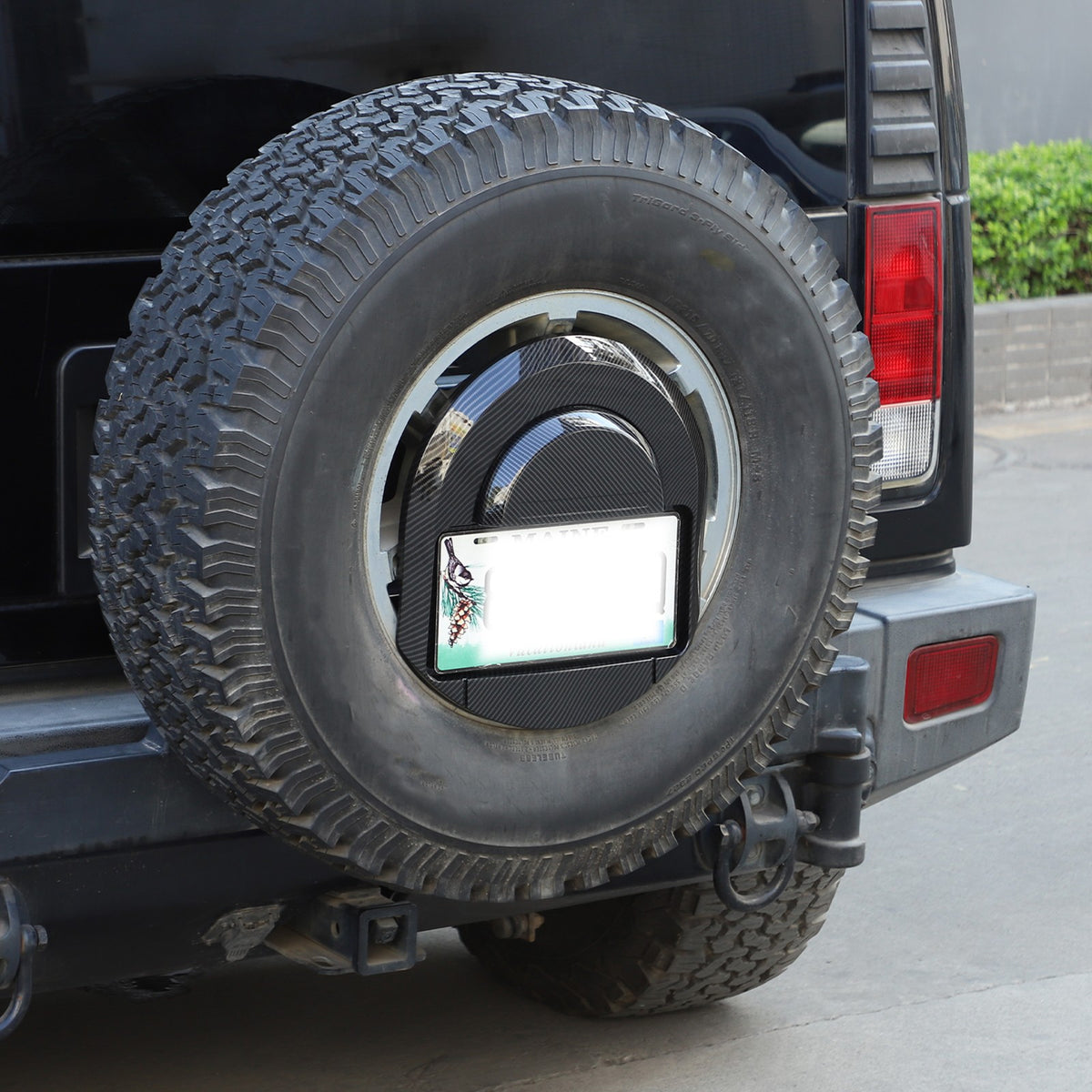 Carbon Spare Tire License Plate Base Cover For Hummer H2 2003-09 OE:25782333 US 20