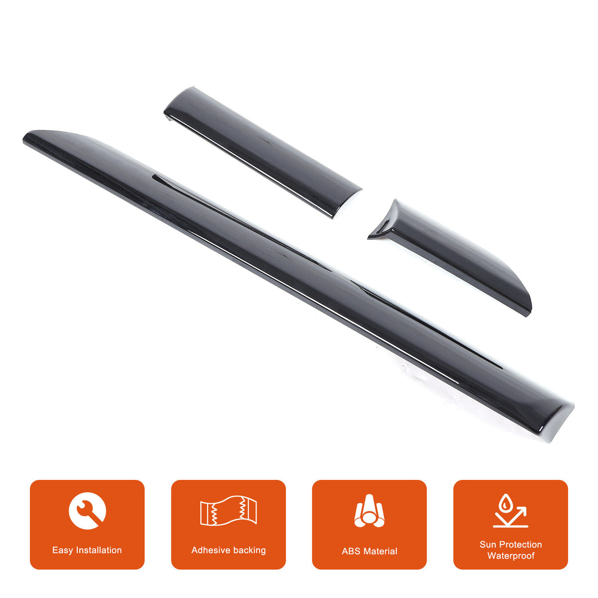 Glossy Black ABS Dashboard Cover Strip Trim For Toyota Tundra 2014-2021 19
