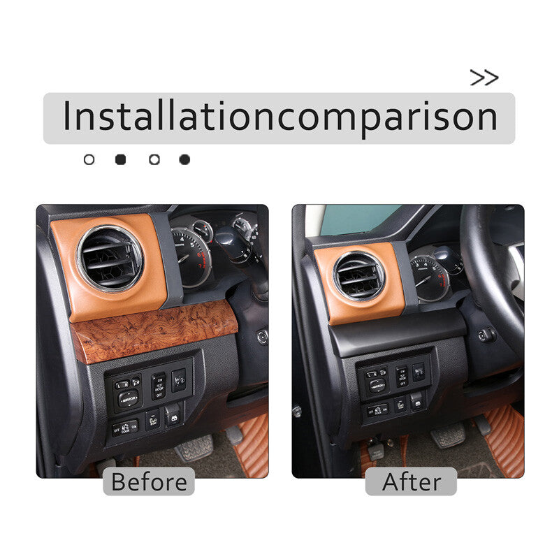 Matte Black Dashboard Center Console Panel Trim For Toyota Tun-dra 2014-21 4