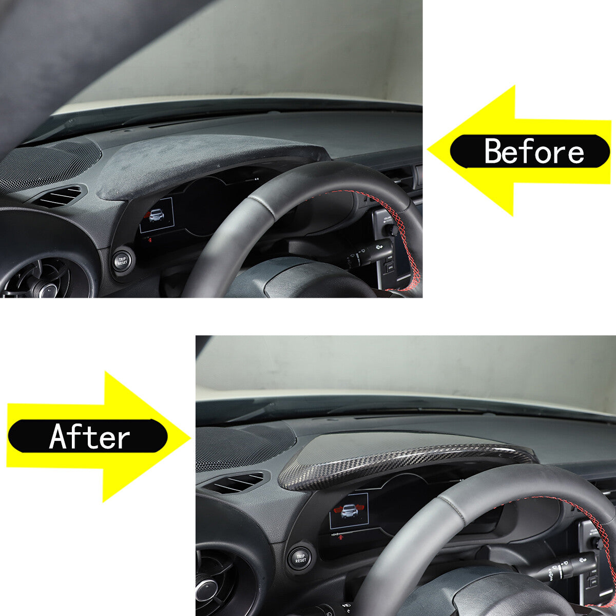 Real Carbon Fiber Interior Dashboard Cover Trim For Toyotaa Subaru BRZ 2022 5