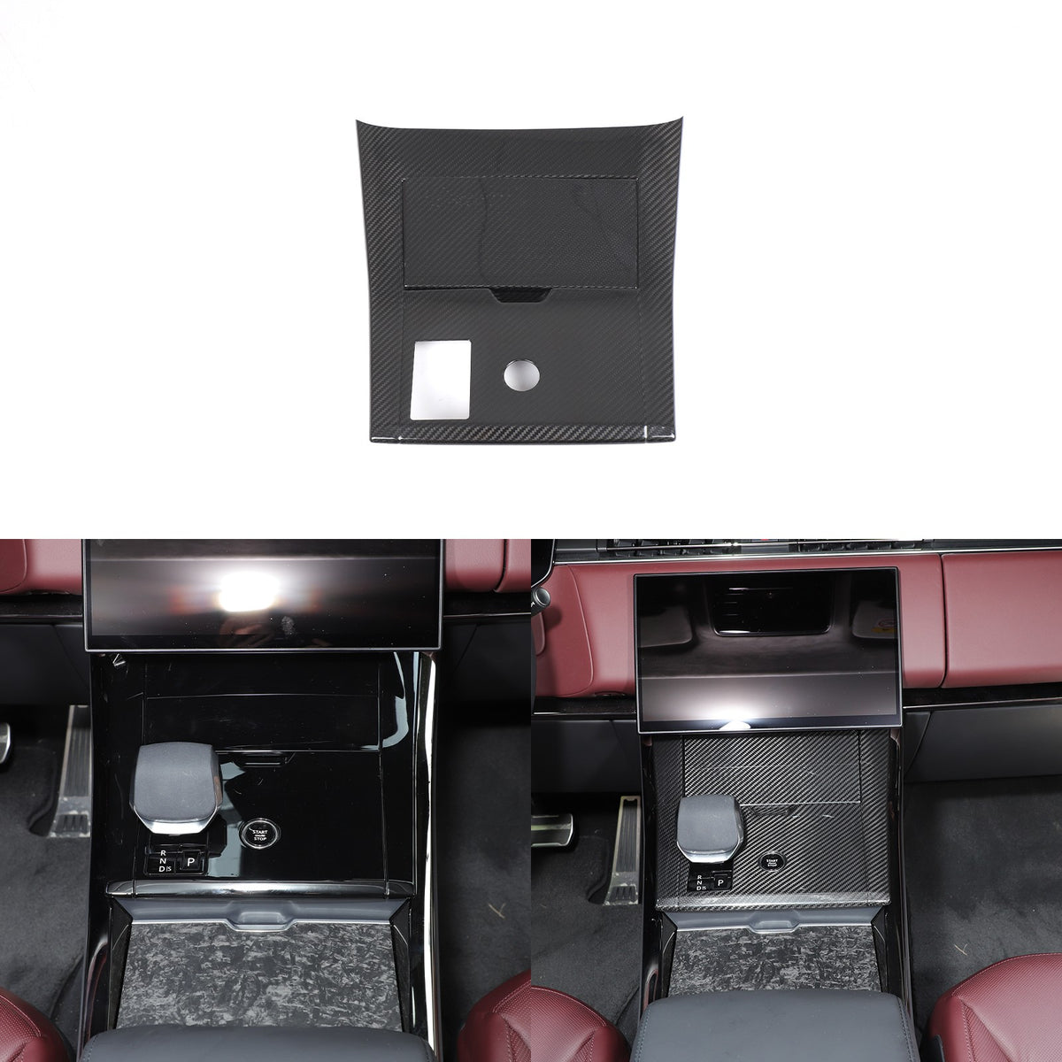 Real Carbon Fiber Center Gear Shift Panel Trim For LR Range Rover Sport L461 23+ 14