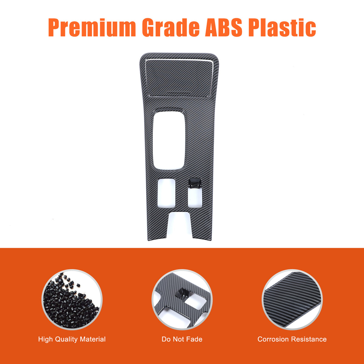 ABS Carbon Center Console Gear Shift Panel Trim For Mitsubishi Outlander 19-22 8
