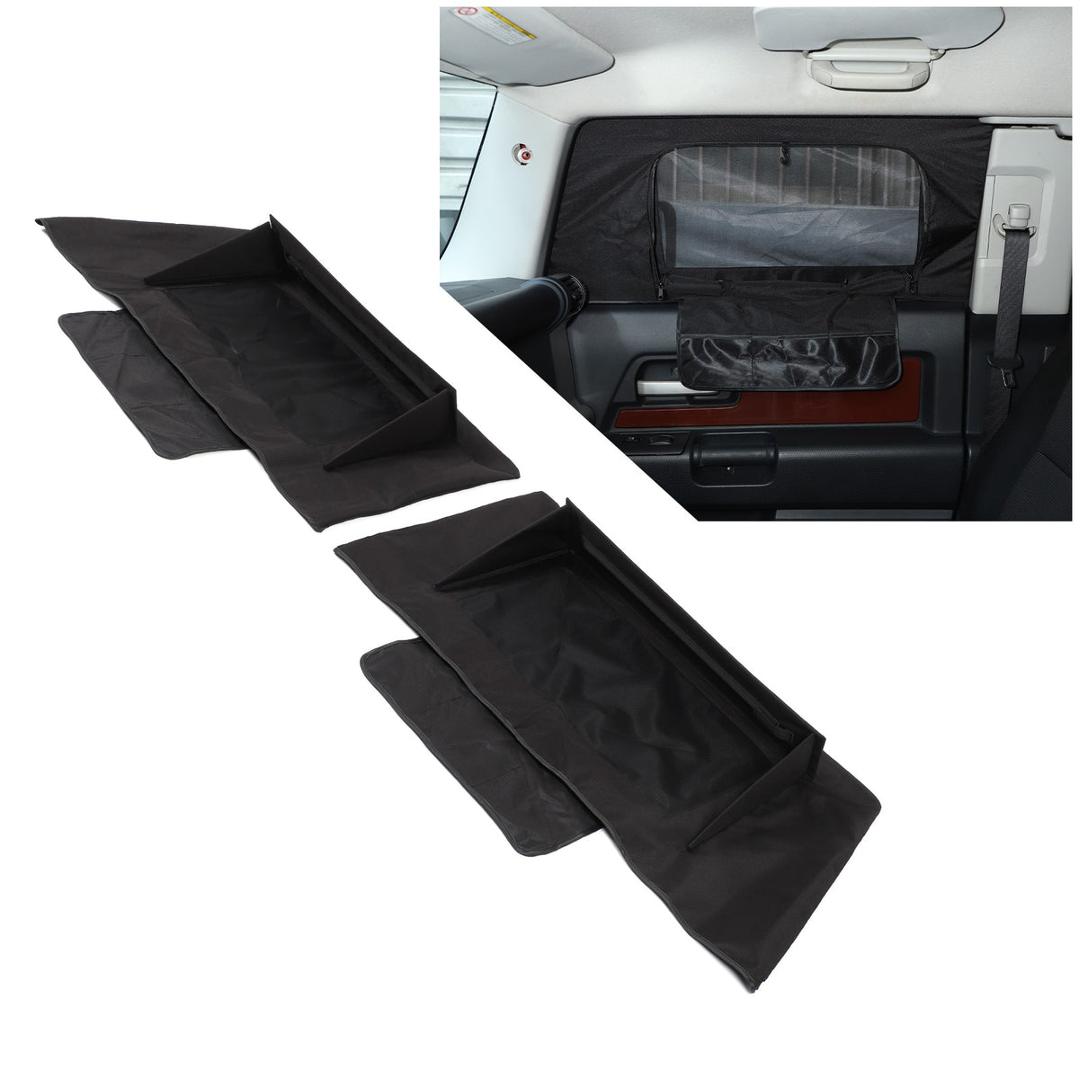 Front Door Window Sun Shade Cover For Toyota FJ Cruiser 2007-2021 17