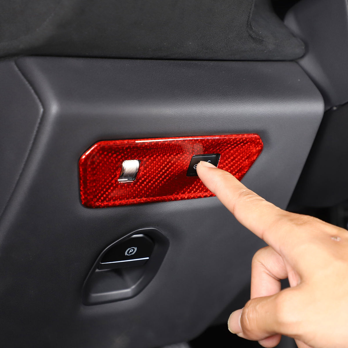 Red Real Carbon Fiber Interior Exterior Conosle Trim Cover For Lotus EMIRA 21-25 32
