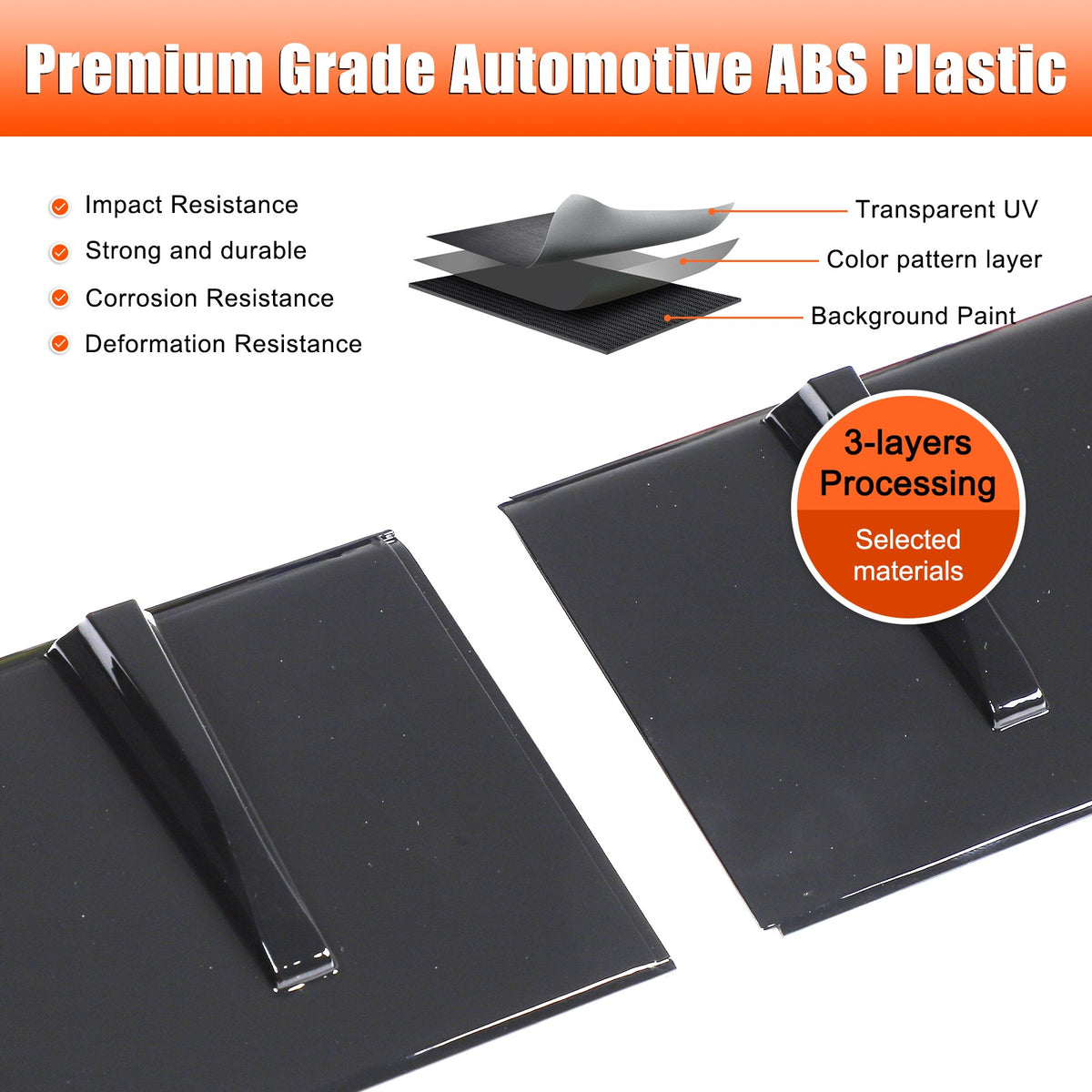 Glossy Piano Black ABS Rear Roof Spoiler Trim For Ford Maverick 2022+ 14