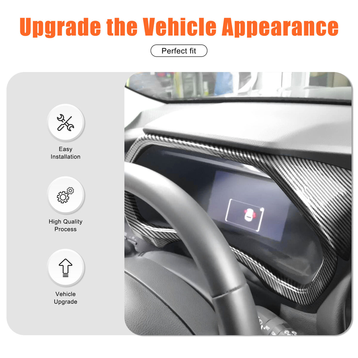 Carbon Fiber ABS Dashboard Instrument Trim For Toyota Grand Highlander 2024+ US 20