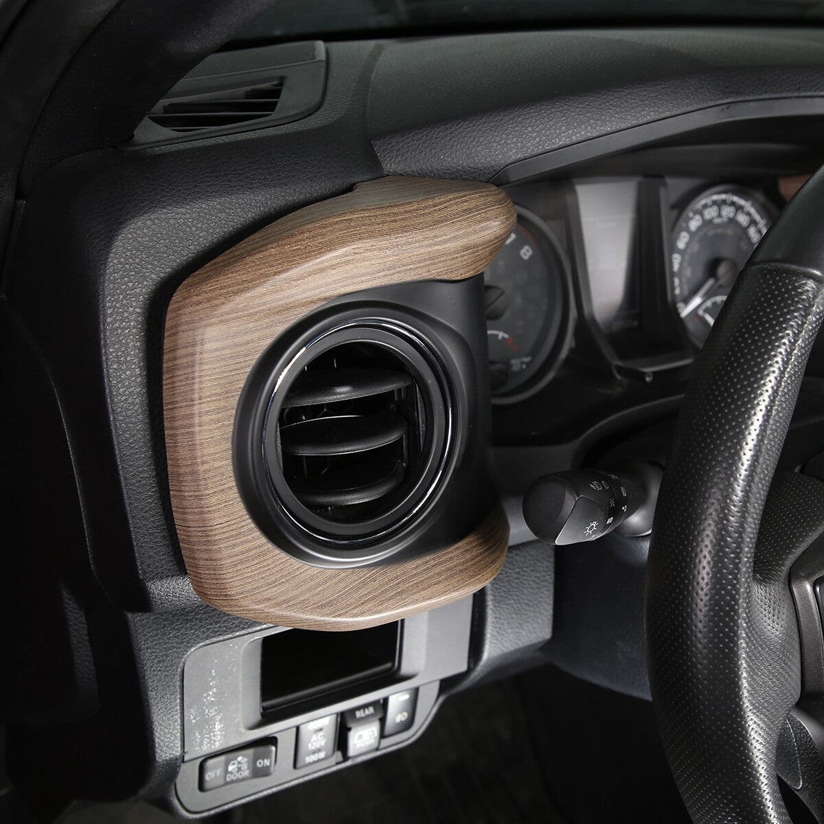 Wood Grain Interior Center Console Cover Trim For Toyota Tacoma 2016-2023 14