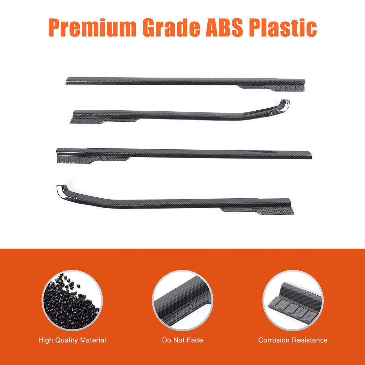 ABS Carbon Fiber Exterior Window Bottom Sill Trim Strip For Ford Maverick 22-24 18
