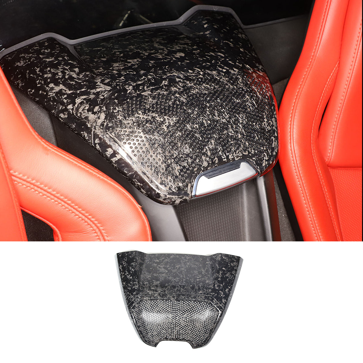 16PCS Forged Real Carbon fiber Car interior Kit Cover Trim Set For Corvette C8 10