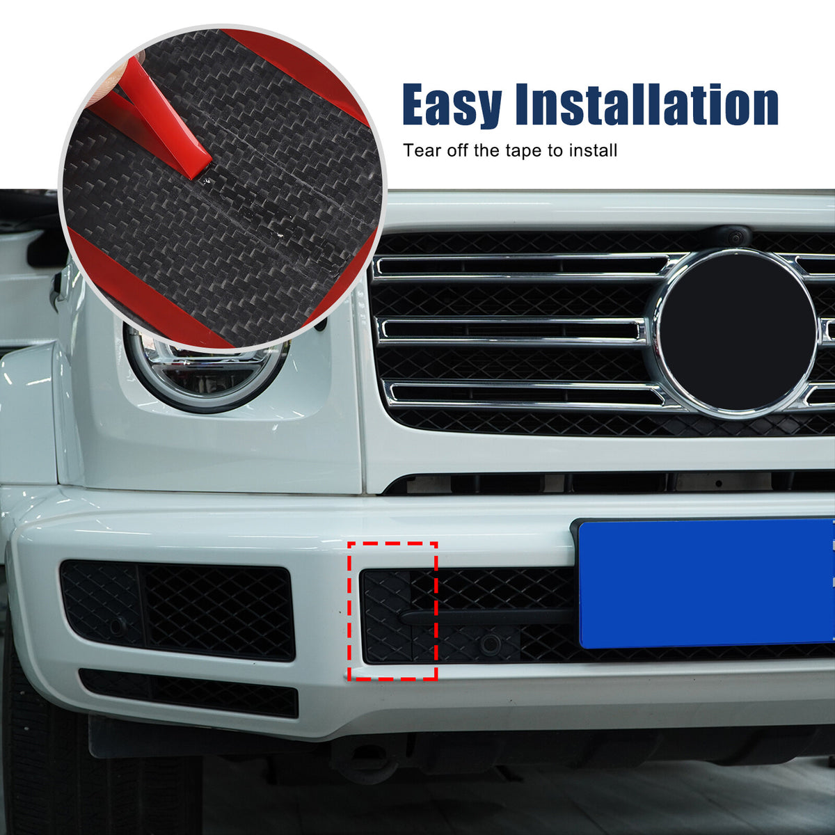 Forged Real Carbon Fiber Front Bumper Cover Trim For Benz G-Class G550 G63 19-24 3