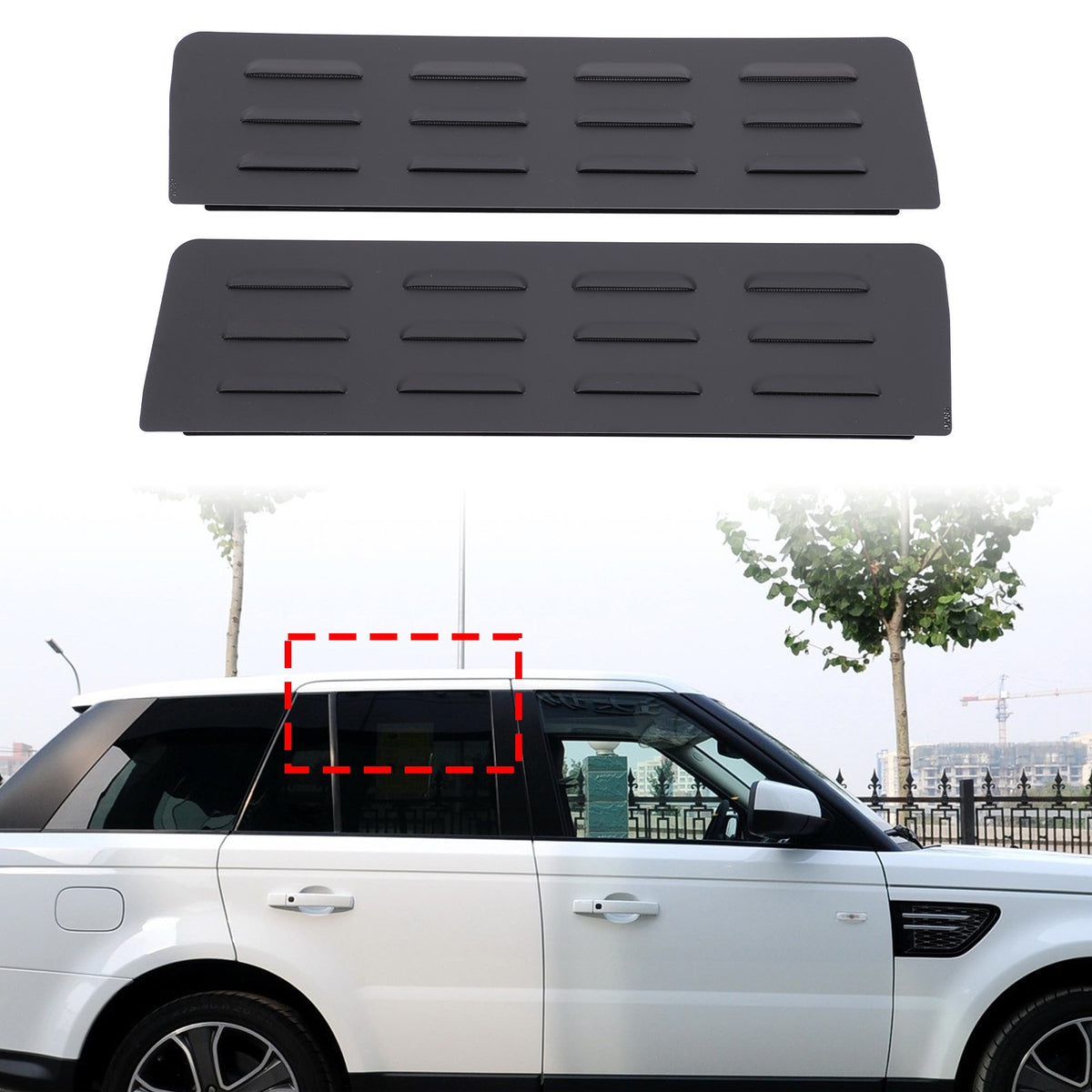 Rear Door Window Louver Air Vent Panel Trim For LR Range Rover Sport L320 05-13 4