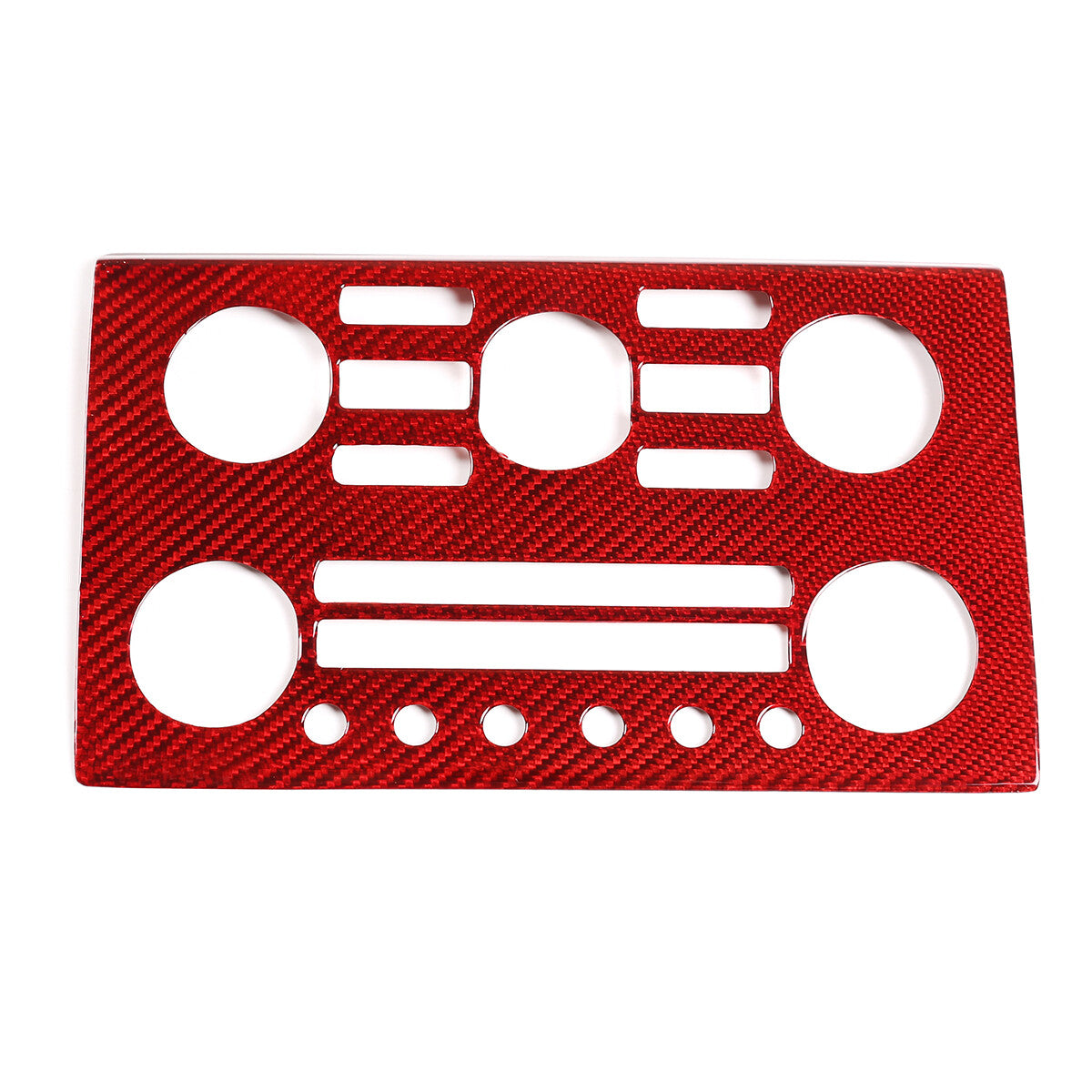 Red Carbon Fiber Central Control Volume Panel Trim for Nissan GTR R35 08-16 3