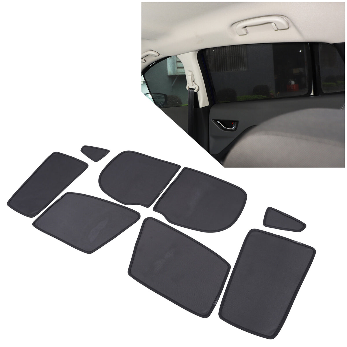 Full Car Window Screen Sun Shade Mesh Cover Windshield for Subaru Crosstrek 24+ 17