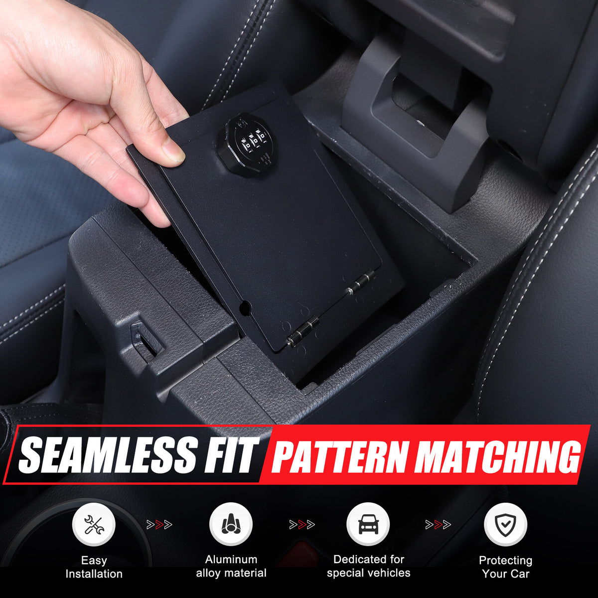 Center Console Safe GUN Storage Lock Box TRAY For Mitsubishi L200 Triton 2019-23 3