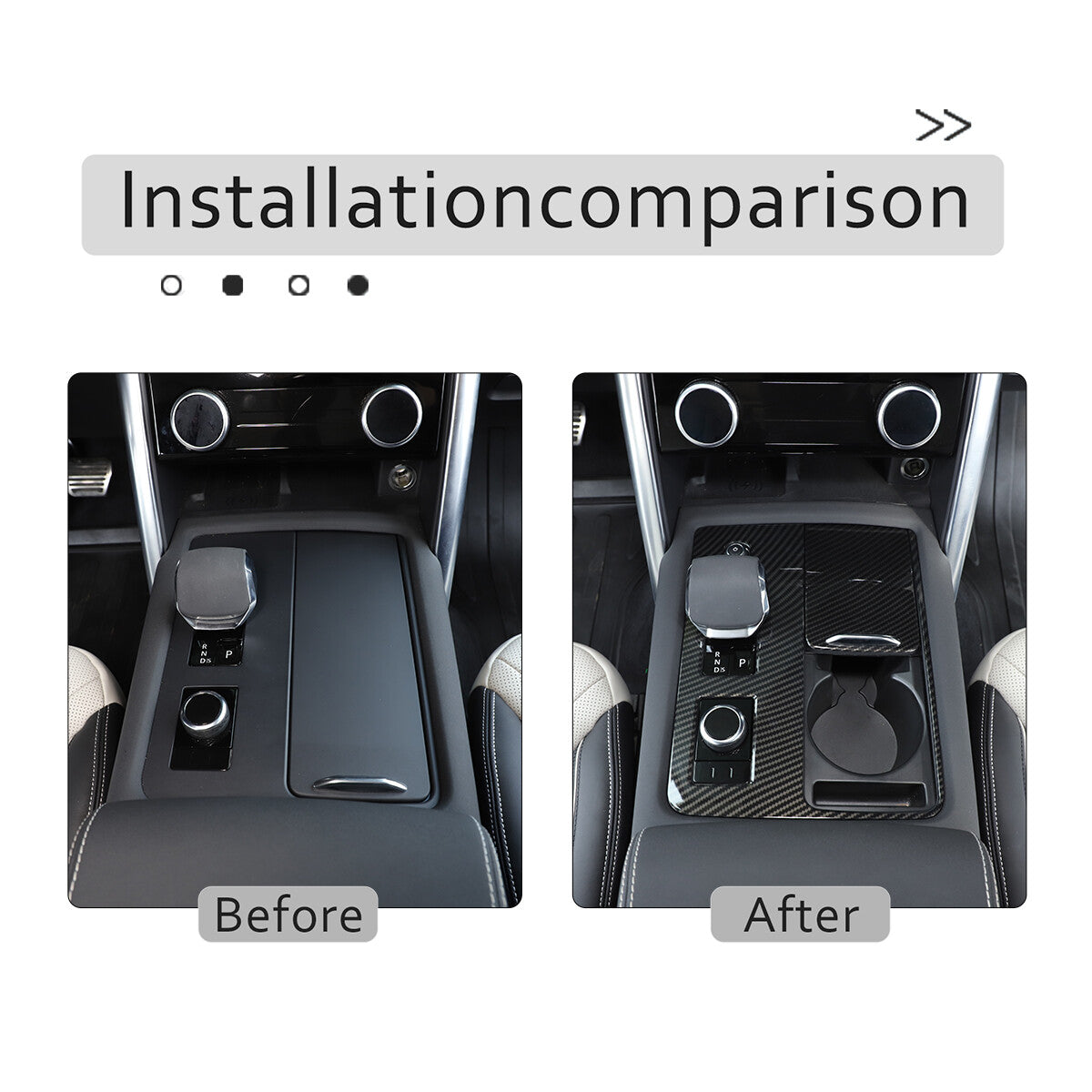 ABS Carbon Center Console Gear Panel Frame Trim For Land Rover Discovery 5 21-24 14