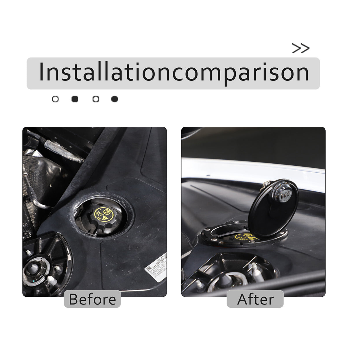 Alloy Engine Oil Cap Radiator water tank Cap Combination Lock For Corvette C8 2