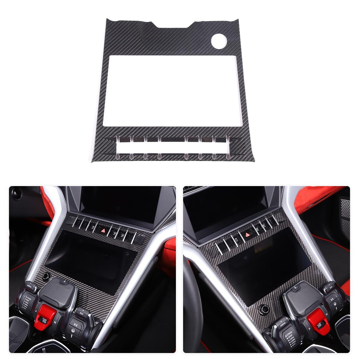 Carbon Fiber Air Condition Panel Frame Trim Cover For Lamborghini URUS 2018-23 1