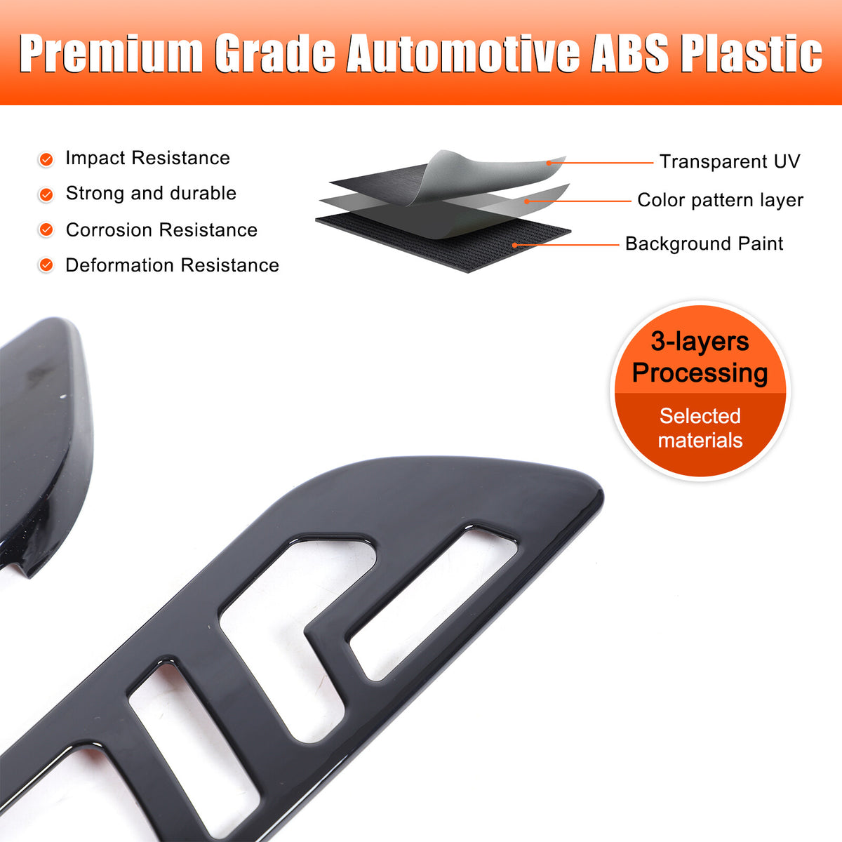 Glossy Black Car Interior Door Panel Cover Trim For Benz GLE GLS ML GL 13-19 US 8