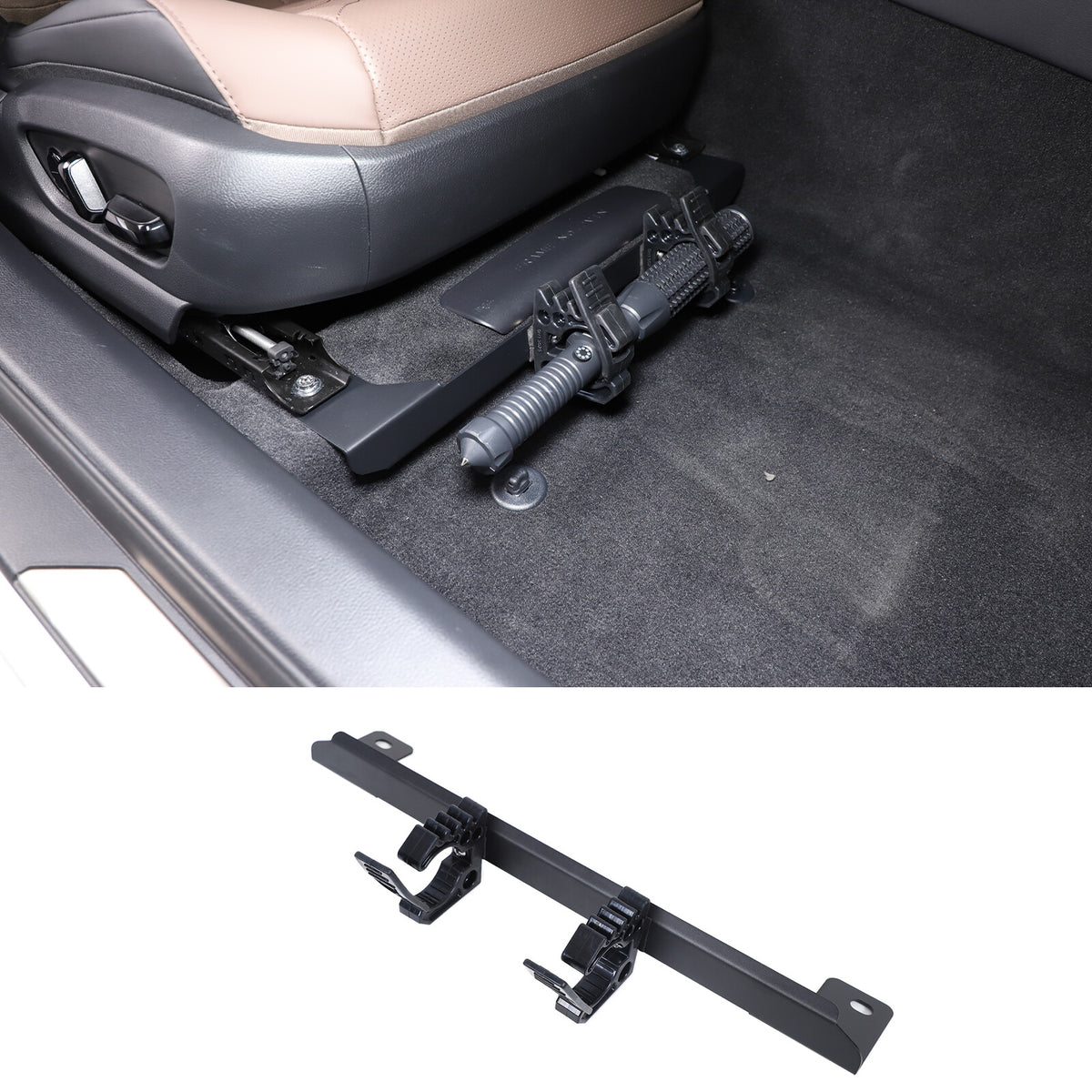 Passanger Under Seat Flashlight Holder Bracket Mount For Lexus ES300h ES350 18+ 2