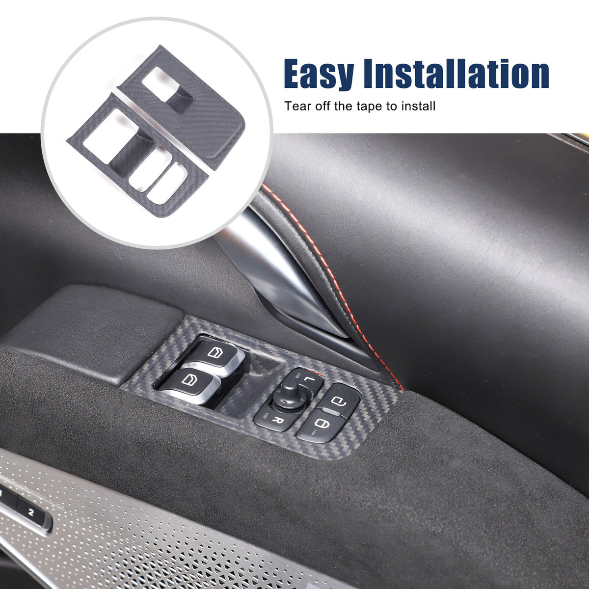 Matte Real Carbon fiber Window Lift Switch Button Trim For Lotus EMIRA 2021-2025 19