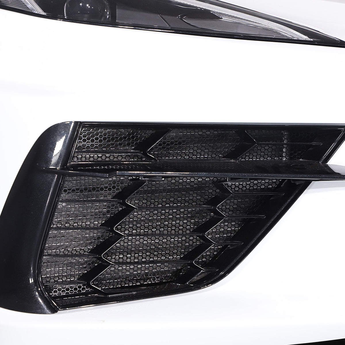 Front GRILL GUARD Side Vent Intake Mesh Grille Insert W/ Screws For Corvette C8 1