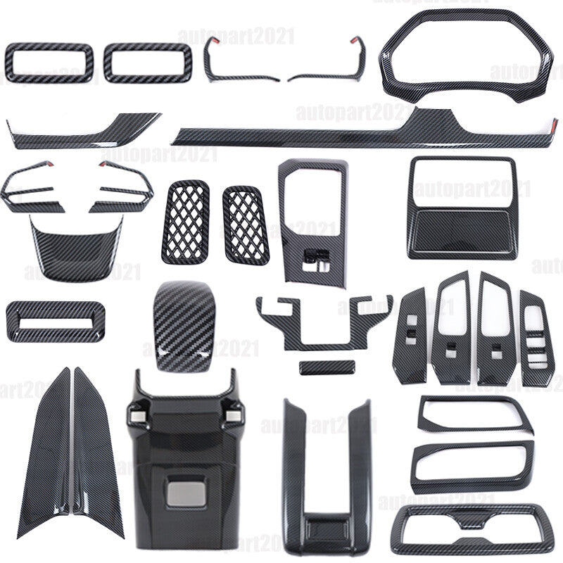 ABS Carbon Fiber Car Interior Full Panel Trim For Toyota Grand Highlander 2024+ 1