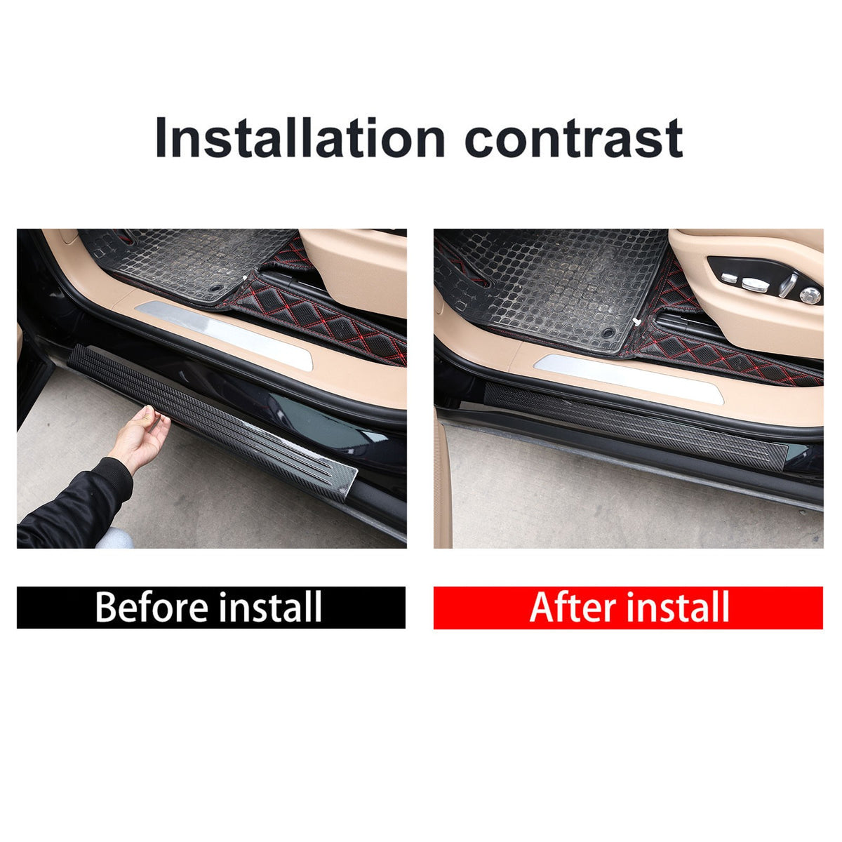 Real Carbon Fiber Outer Door Sill Scuff Plate For Porsche Cayenne E3 2018‑2021 7
