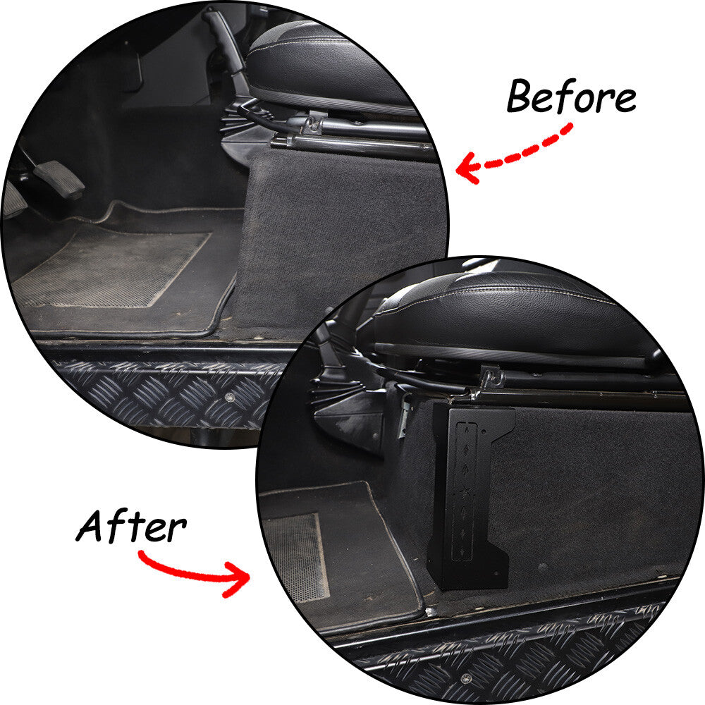 Matel Seat Base Angle Cover For Land Rover Defender 90 110 04-19 11