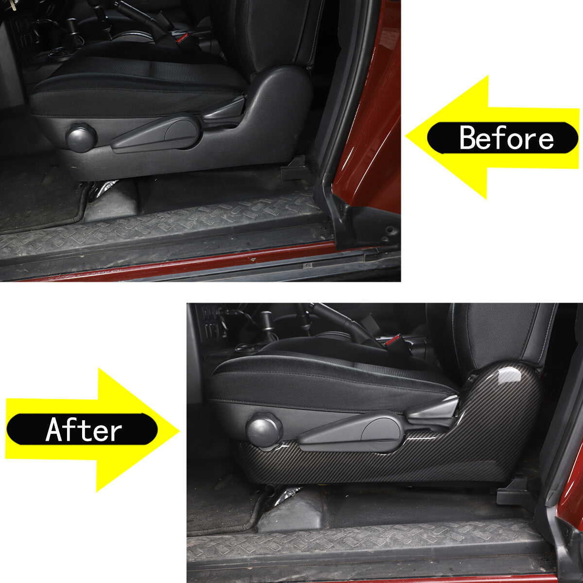 Carbon Fiber Style Seat Handle Panel Cover Trim For Toyota FJ Cruiser 07-21 US 10