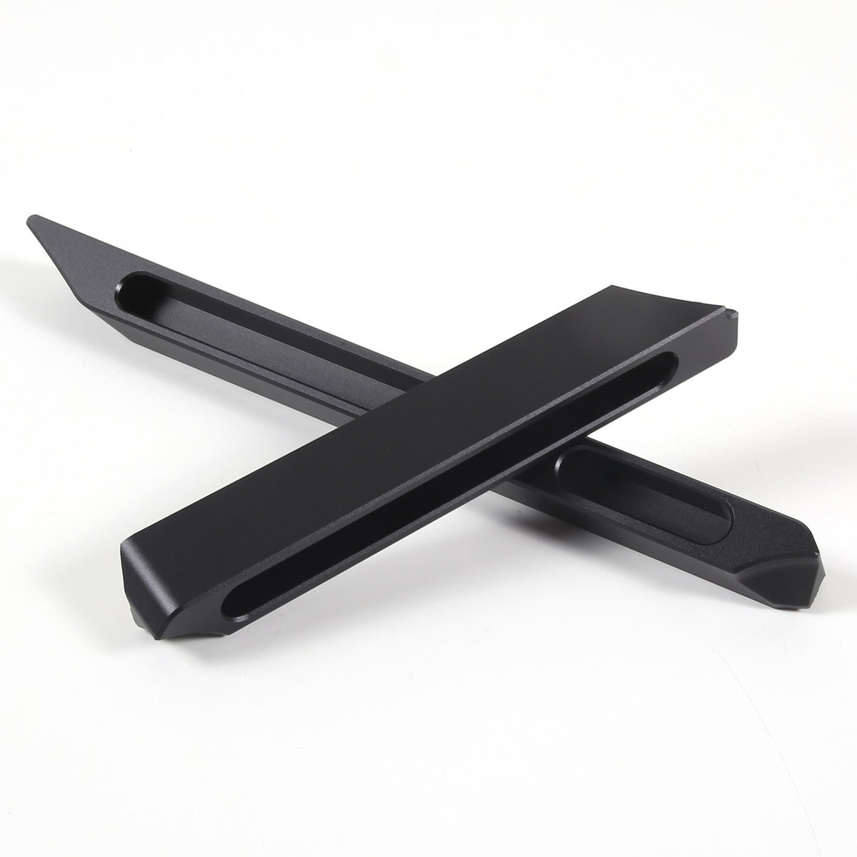 Black Aluminum Center Console Lower Storage Strip Trim For Porsche Taycan 19+ 5