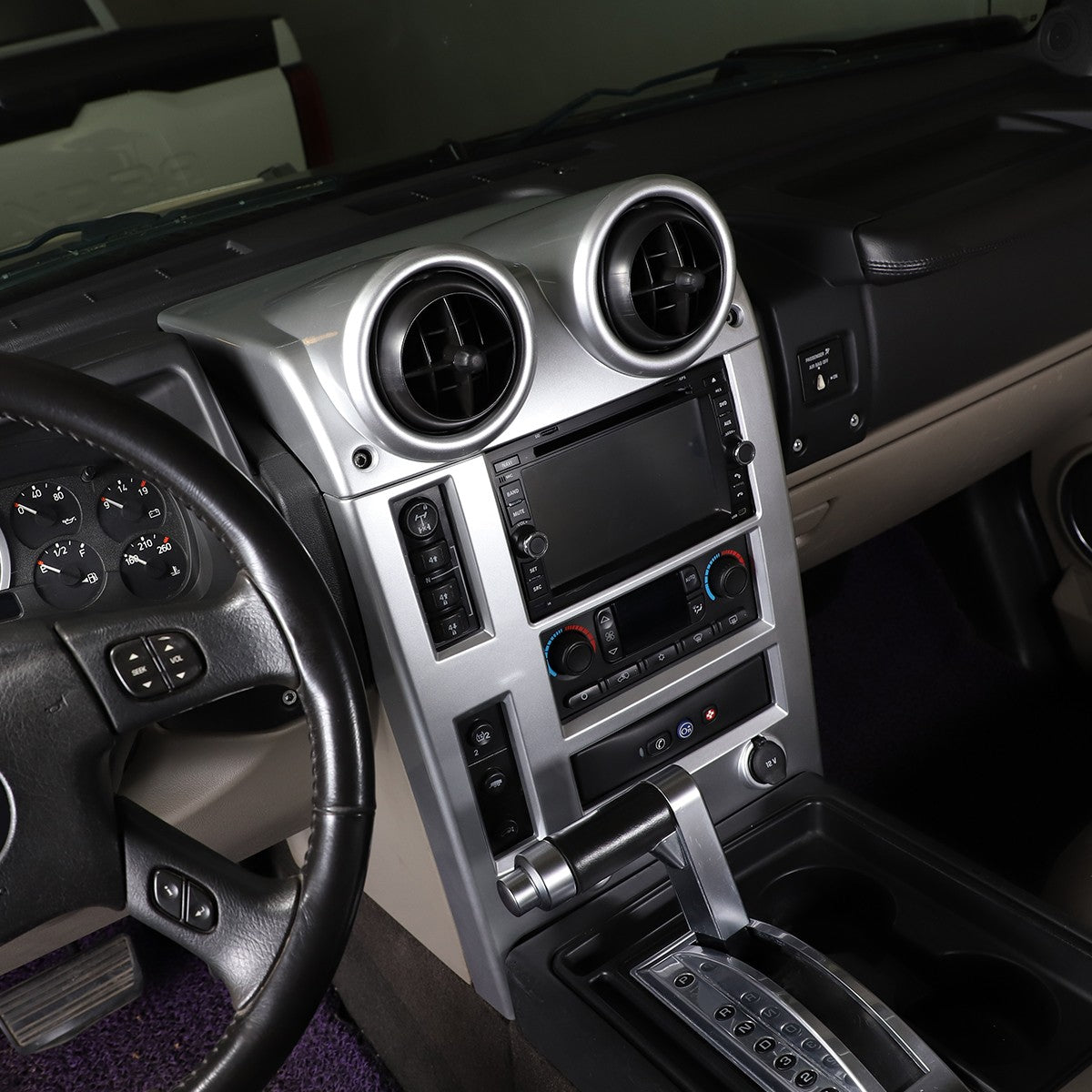 Silver Interior Air Condition Panel Cover Trim For Hummer H2 2003-2007 23