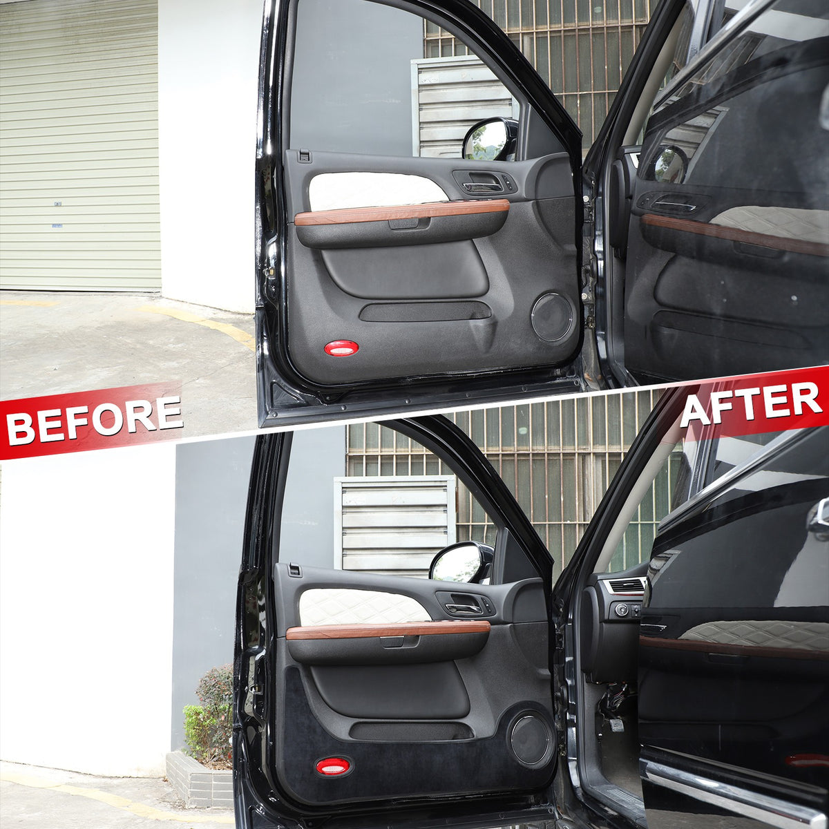 Door Side Anti-Kick Anti-Dirty Guard Cover Trim For Cadillac Escalade 2007-2014 9
