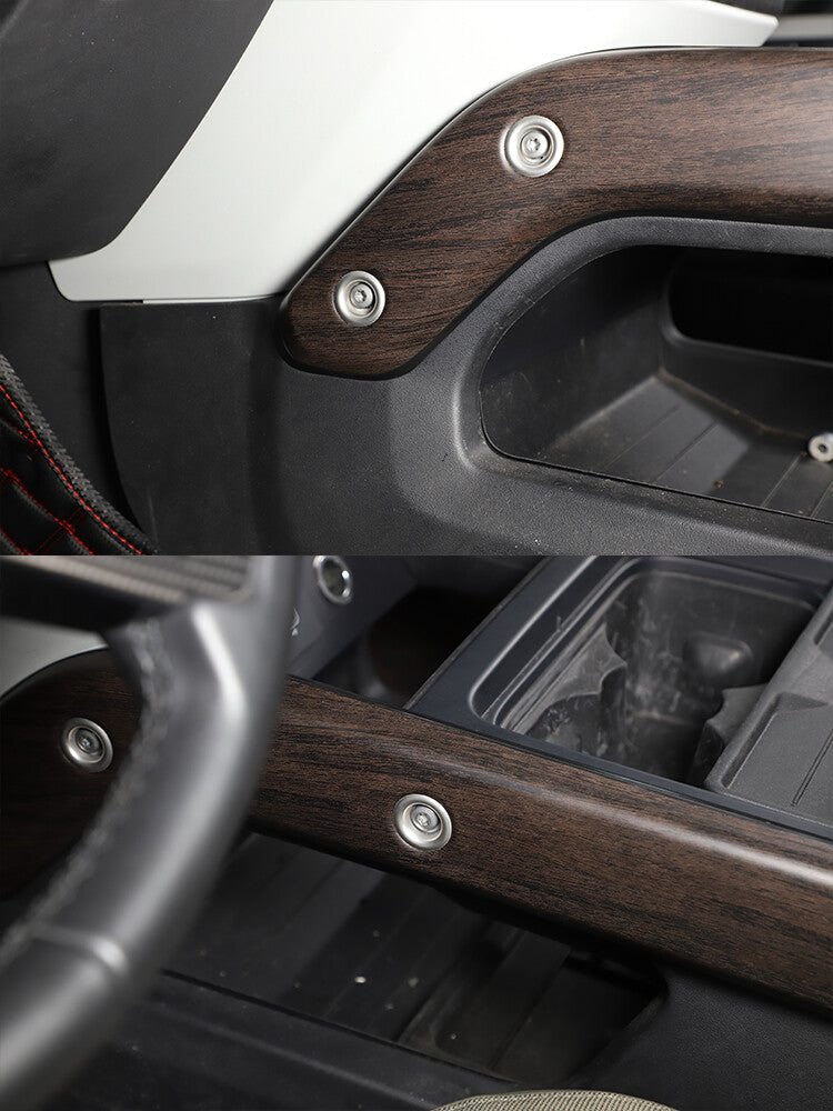 Replace ABS Oak Grain Center Console Gear Side Trim For LR Defender 2020-24 12